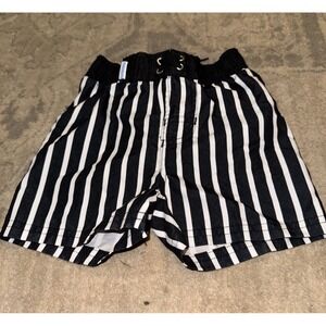 RuggedButts Black And White Stripe Swim Trunks Shorts Size 18-24 Months 18M-24M